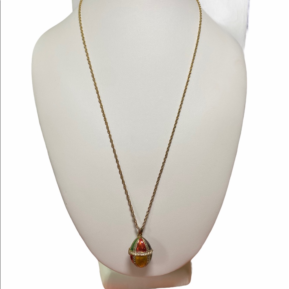 Vintage Egg Shell Locket Necklace